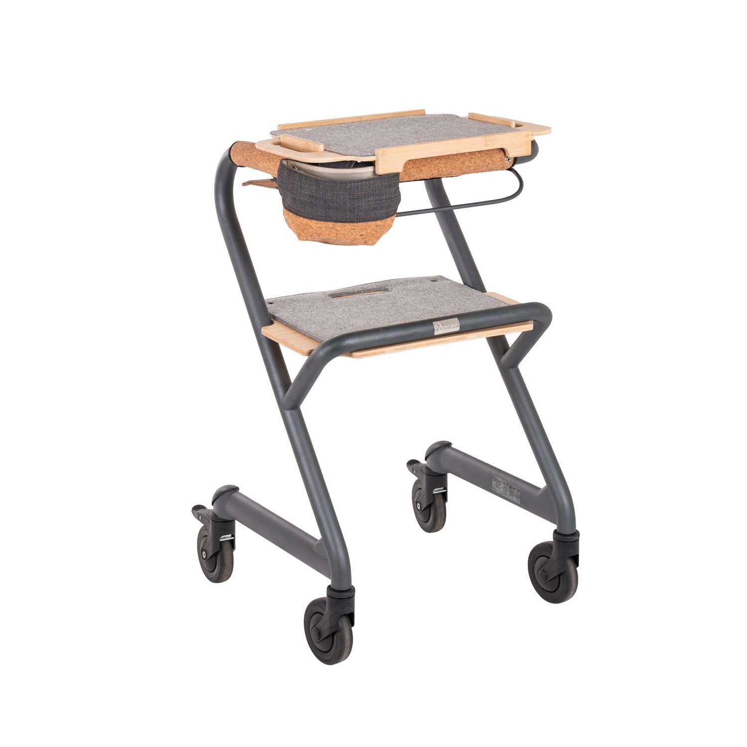 Saljol Wohnraumrollator WR56 mit Sitzfunktion (360°-Drehbar) - Vollausstattung / Sitzhöhe 56 cm