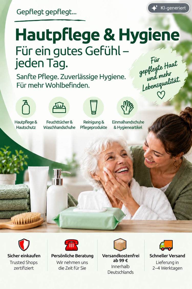 Hautpflege und Hygiene für den Pflegealltag – Hautschutz, Feuchttücher, Reinigung und Hygieneartikel | Pflege-Discount