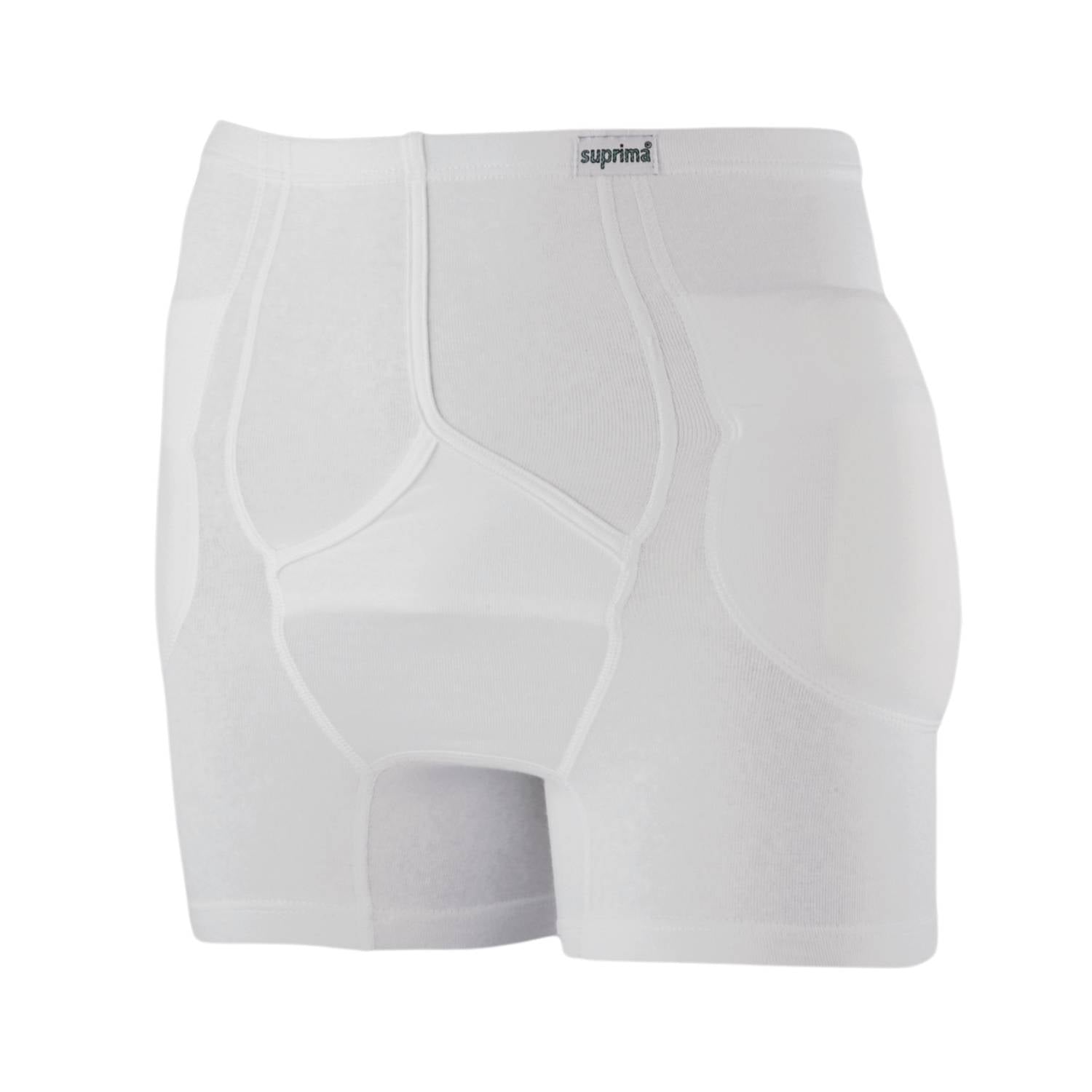 Suprima 1413 001, Hüftprotektor-Slip mit Eingriff für Herren (ohne Protektoren) - weiß, Gr. S- XL