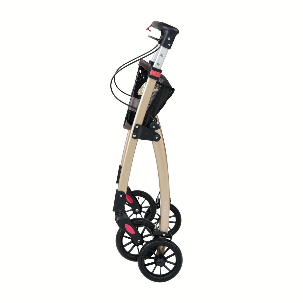 Mobilex Jaguar LIGHT Indoor-Rollator Champagner zusammengeklappt
