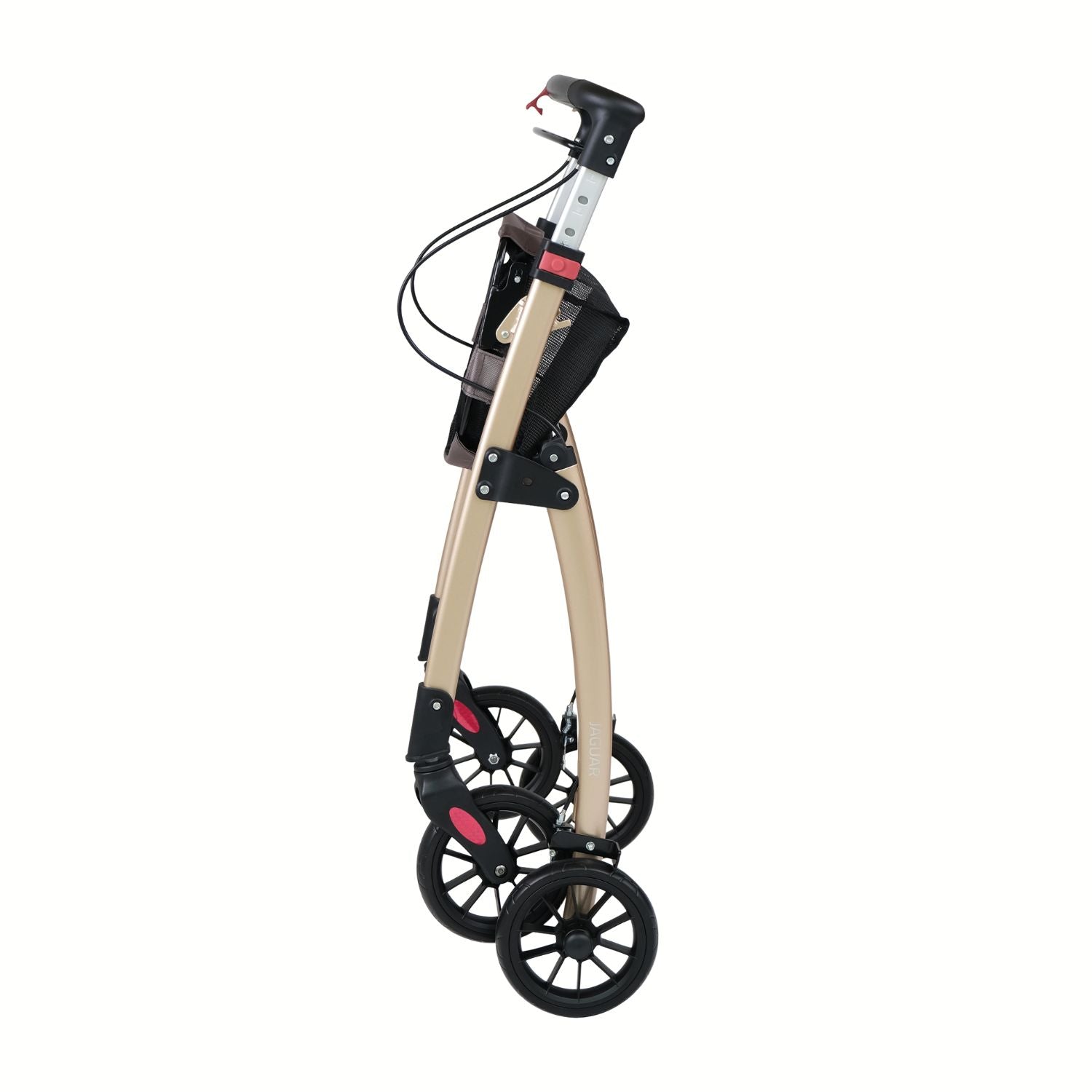Mobilex Jaguar LIGHT Indoor-Rollator Champagner zusammengeklappt