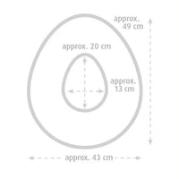 novacare® Sissel Sitzring oval mit Bezug - Druckentlastendes Sitzkissen - 43 x 49 cm, H 7,5 cm