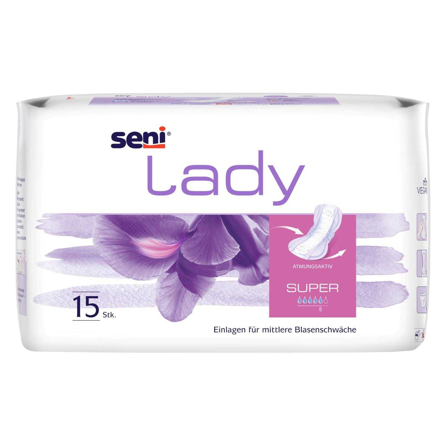Seni Lady Super - Einlagen für Frauen bei mittlerer Blasenschwäche, 800 ml (HMV: 15.25.30.5046)