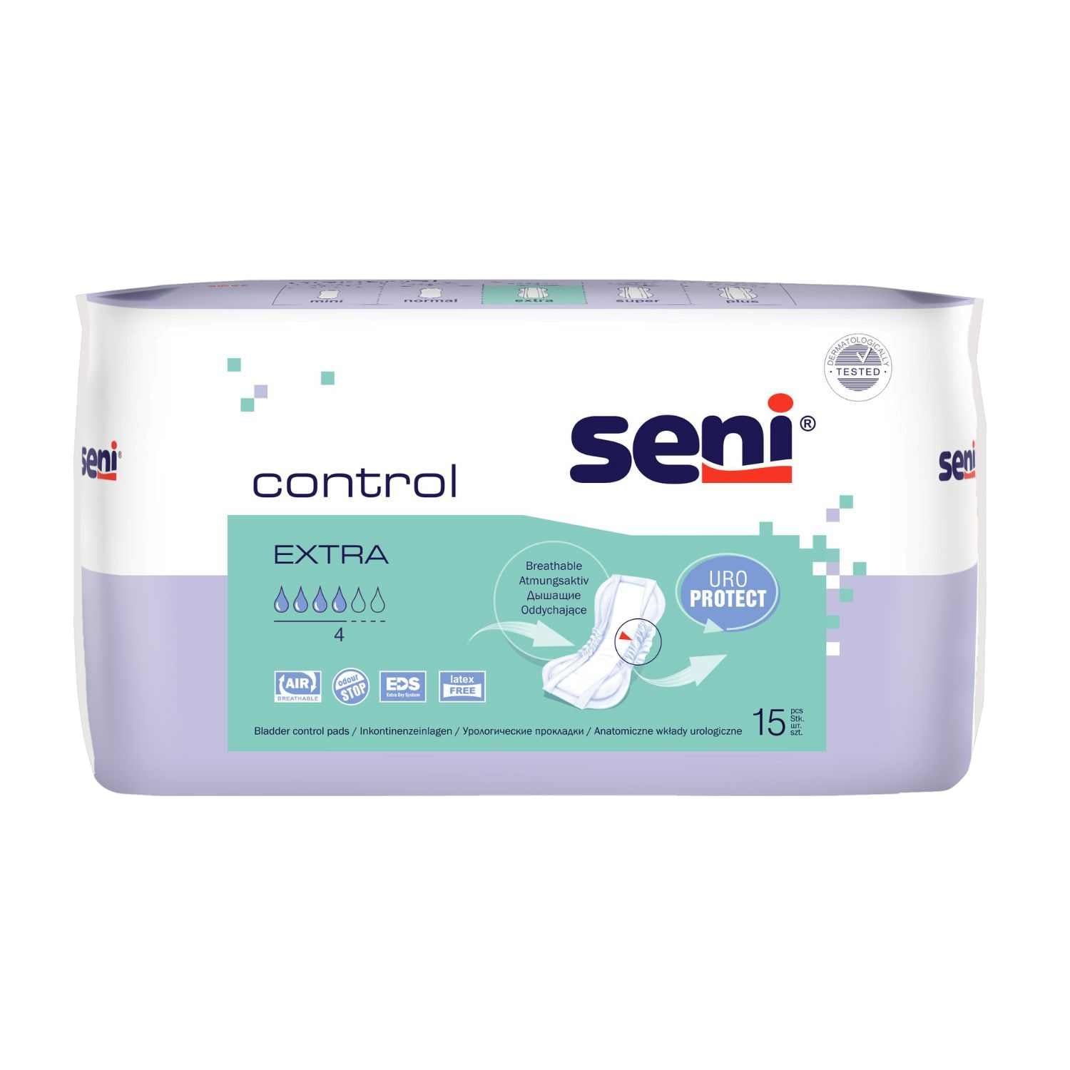 Seni Control Extra - Einlagen bei leichter Inkontinenz (Unisex), 430 ml