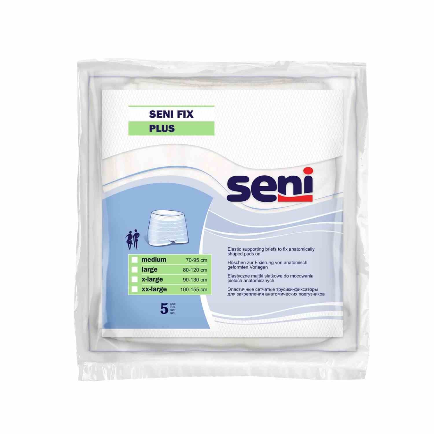 Seni Fix Plus - Elastische Netzhosen zur Fixierung von anatomisch geformten Vorlagen, 5 St.