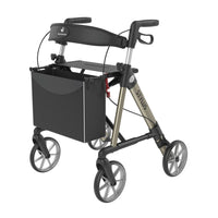 Rehasense Stylus M, Champagner – Leichtgewichtrollator inkl. Rückengurt | 6,3 kg, Gr. 135-170 cm (HMV: 10.50.04.1255)