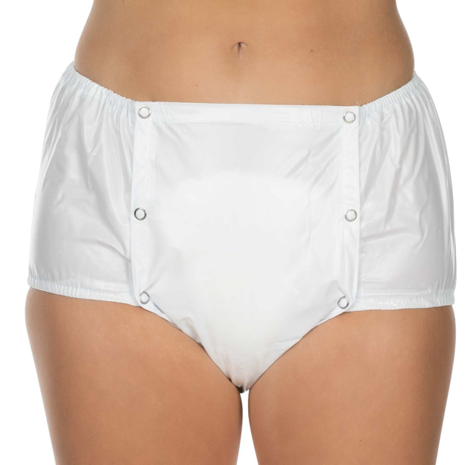 Suprima Inkontinenz-Slip 1201 001, PVC-Slip knöpfbar, unisex - weiß, Gr. 34-60