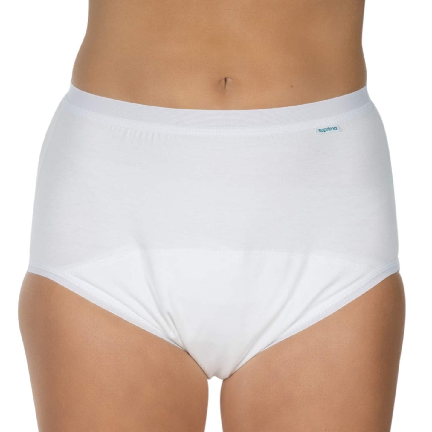 Suprima Inkontinenz-Slip 1245 001, Baumwoll-Slip Schlupfform, unisex - weiß, Gr. 34-60