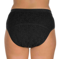 Suprima Inkontinenz-Slip 1267, Spitzenslip LaDonna mit Wäscheschutz - weiß & schwarz, Gr. S-XL