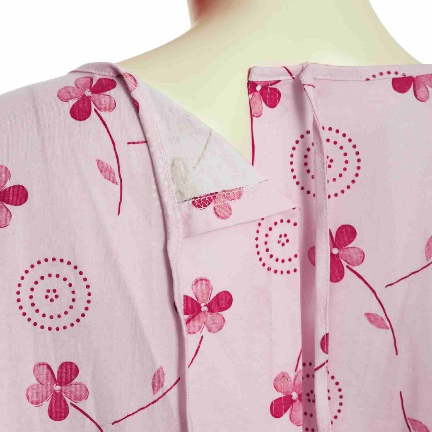 Suprima 4070, Pflegehemd Baumwolle zum Binden für Damen, Langarm - versch. Farben, Gr. S/M & L/XL