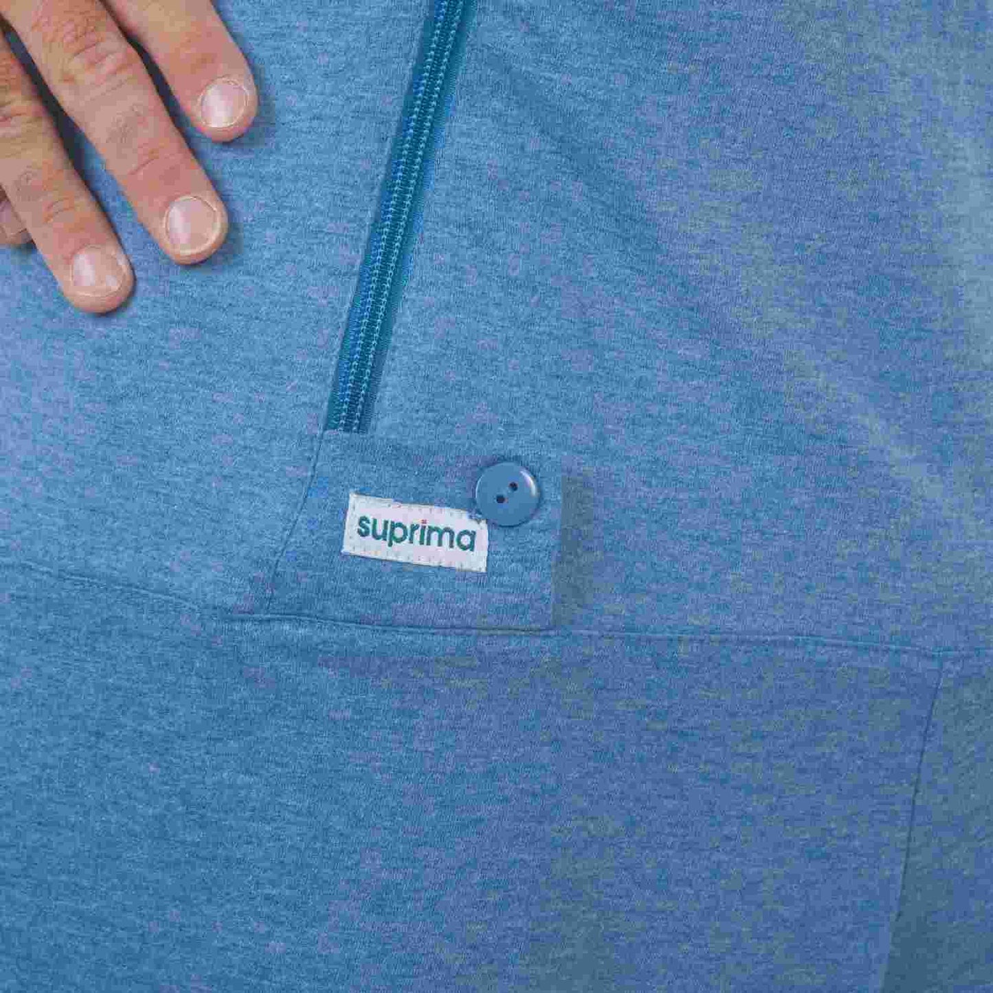 Suprima 4686 059, Funktionsoverall BW/Polyester, 2x Front-RV, Bein-RV, unisex - kornblume, Gr. S-XL